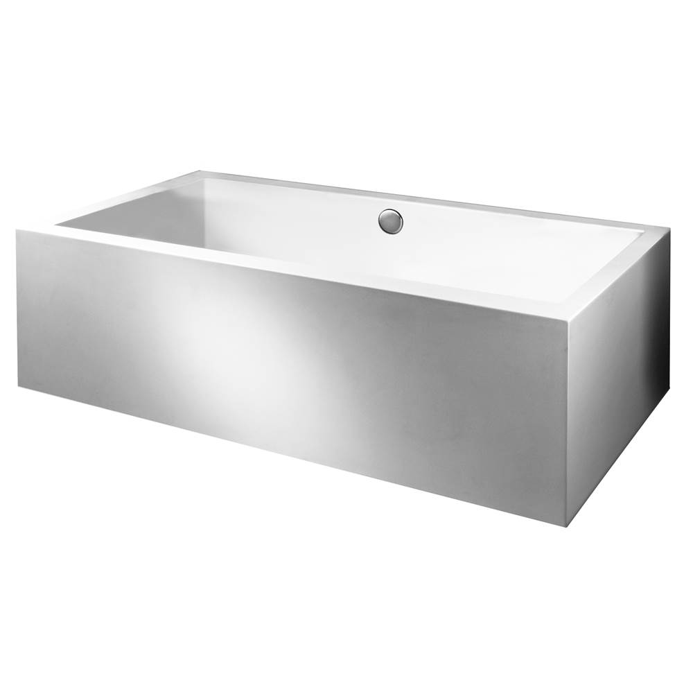 Henry Kitchen and BathMTI BathsAndrea 13A Acrylic Cxl Sculpted 1 Side Air Bath - White (65.75X41.875)