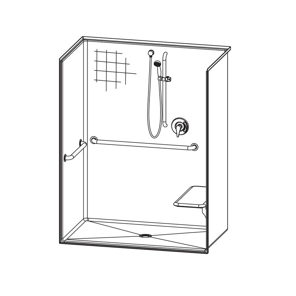 Henry Kitchen and BathAquatic1603BFSTMA Alcove Shower