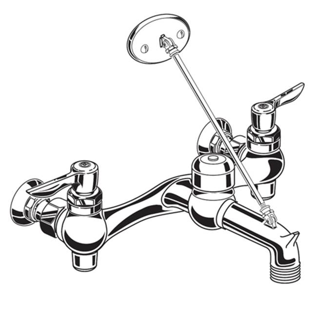 Henry Kitchen and BathAmerican StandardTop Brace Wall-Mount Service Sink Faucet with 6-Inch Vacuum Breaker Spout
