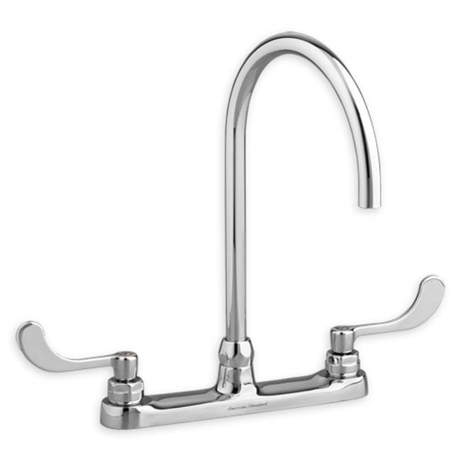 Henry Kitchen and BathAmerican StandardMonterrey® Top Mount Kitchen Faucet With Gooseneck Spout and Wrist Blade Handles 1.5 gpm/5.7 Lpf Laminar Flow in Spout Base