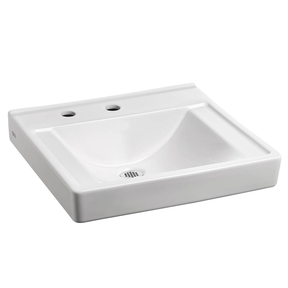 Henry Kitchen and BathAmerican StandardDecorum® Wall-Hung EverClean® Sink Less Overflow With Center Hole Only and Extra Left-Hand Hole
