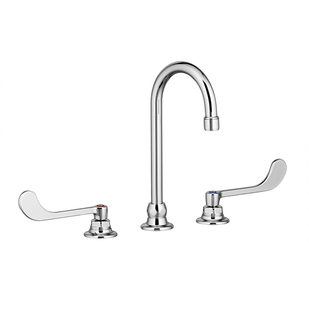 Henry Kitchen and BathAmerican StandardMonterrey® 8-Inch Widespread Gooseneck Faucet With 6-inch Wrist Blade Handles 1.5 gpm/5.7 Lpm