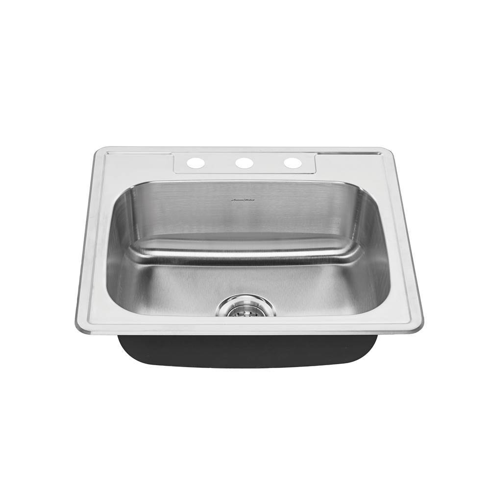 Henry Kitchen and BathAmerican StandardColony® 25 x 22-Inch Stainless Steel 3-Hole Top Mount Single Bowl Kitchen Sink