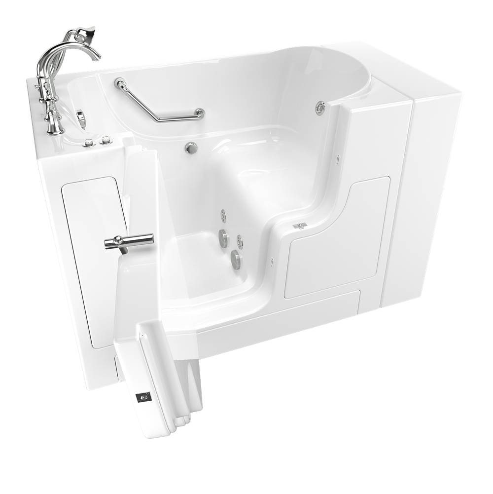 Henry Kitchen and BathAmerican StandardGelcoat Value Series 30 x 52 -Inch Walk-in Tub With Whirlpool System - Left-Hand Drain With Faucet