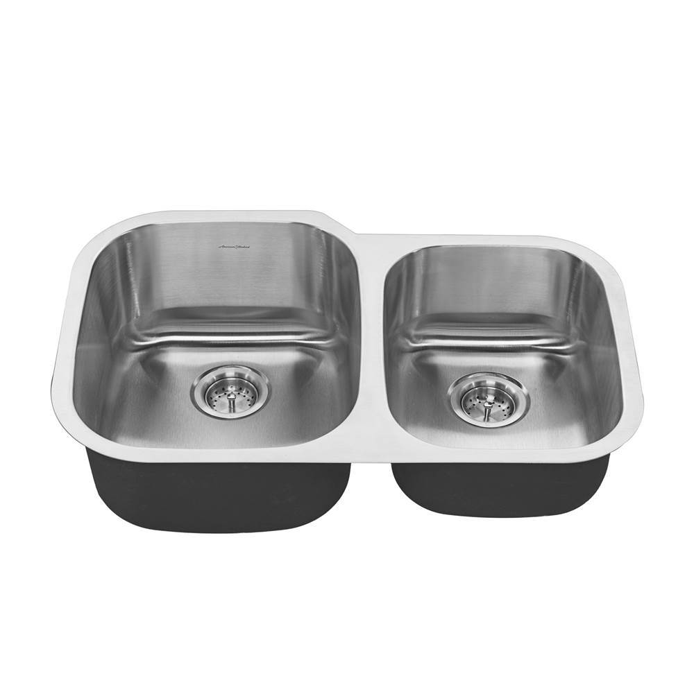Henry Kitchen and BathAmerican StandardPortsmouth 32 x 21-Inch Stainless Steel Undermount Double Bowl Kitchen Sink