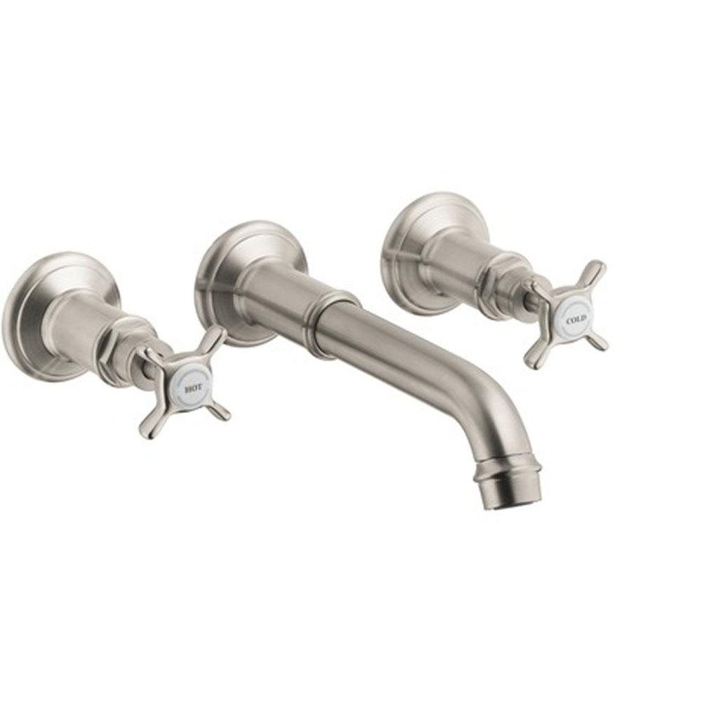 Henry Kitchen and BathAxorMontreux Wall-Mounted Widespread Faucet Trim with Cross Handles, 1.2 GPM in Brushed Nickel