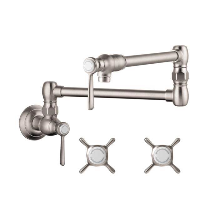 Henry Kitchen and BathAxorMontreux Pot Filler, Wall-Mounted in Steel Optic