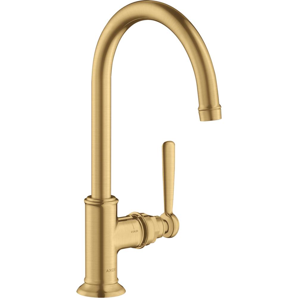 Henry Kitchen and BathAxorMontreux Single-Hole Faucet 210, 1.2 GPM in Brushed Gold Optic