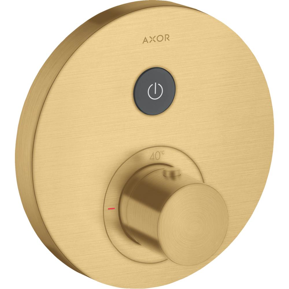 Henry Kitchen and BathAxorShowerSelect Thermostatic Trim Round for 1 Function in Brushed Gold Optic