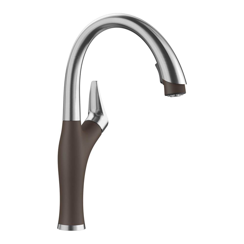 Henry Kitchen and BathBlancoArtona Pull-Down 1.5 GPM - PVD Steel/Cafe