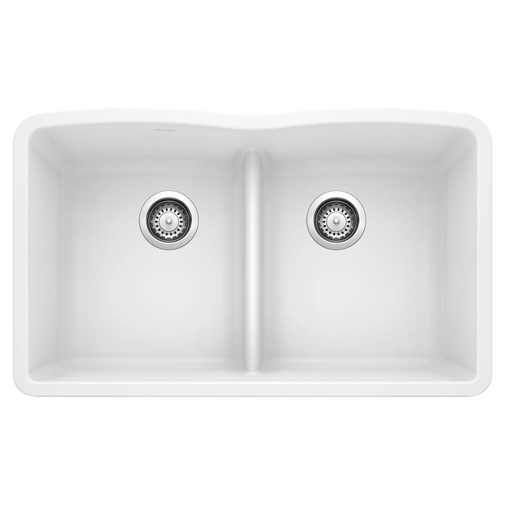 Henry Kitchen and BathBlancoDiamond Equal Double Low Divide - White