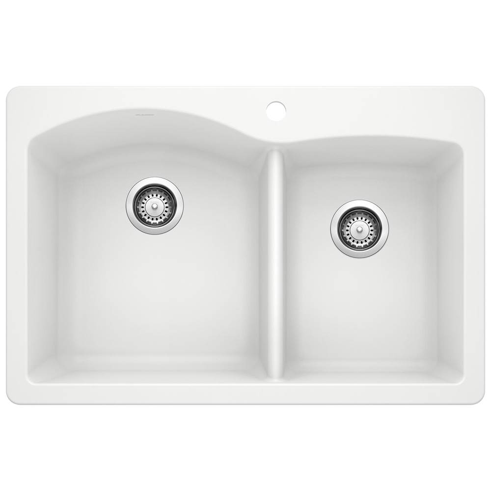 Henry Kitchen and BathBlancoDiamond 1-3/4 Bowl Dual Mount - White