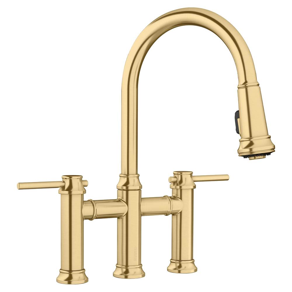 Henry Kitchen and BathBlancoEmpressa Bridge Pull-Down Faucet 1.5 GPM - Satin Gold