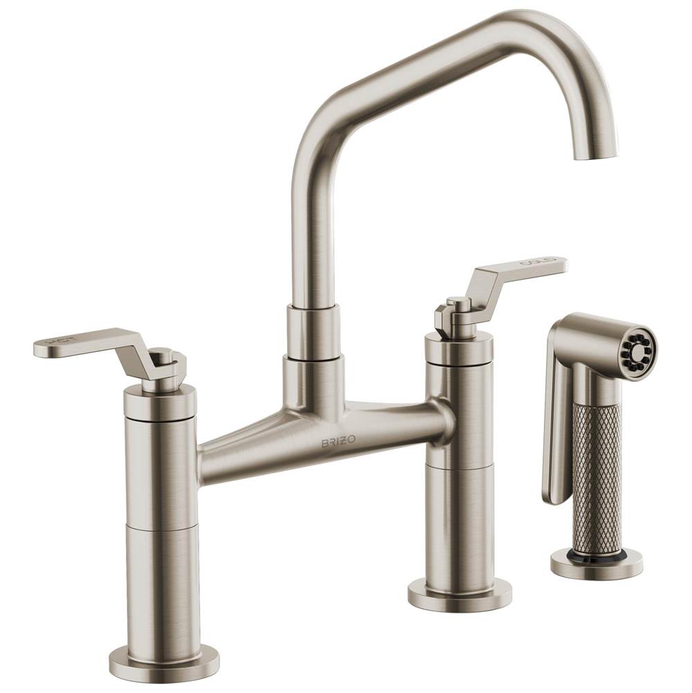 Henry Kitchen and BathBrizoLitze® Bridge Faucet with Angled Spout and Industrial Handle