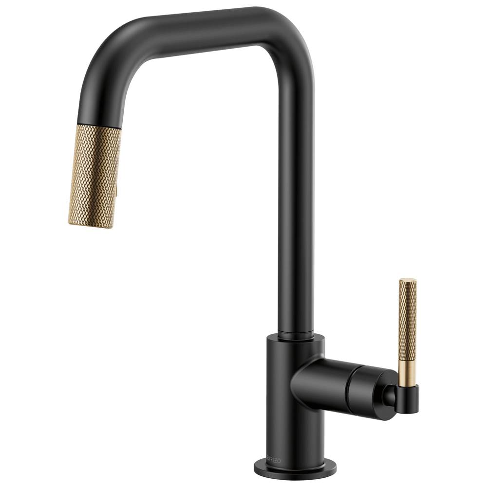 Henry Kitchen and BathBrizoLitze® Pull-Down Faucet with Square Spout and Knurled Handle