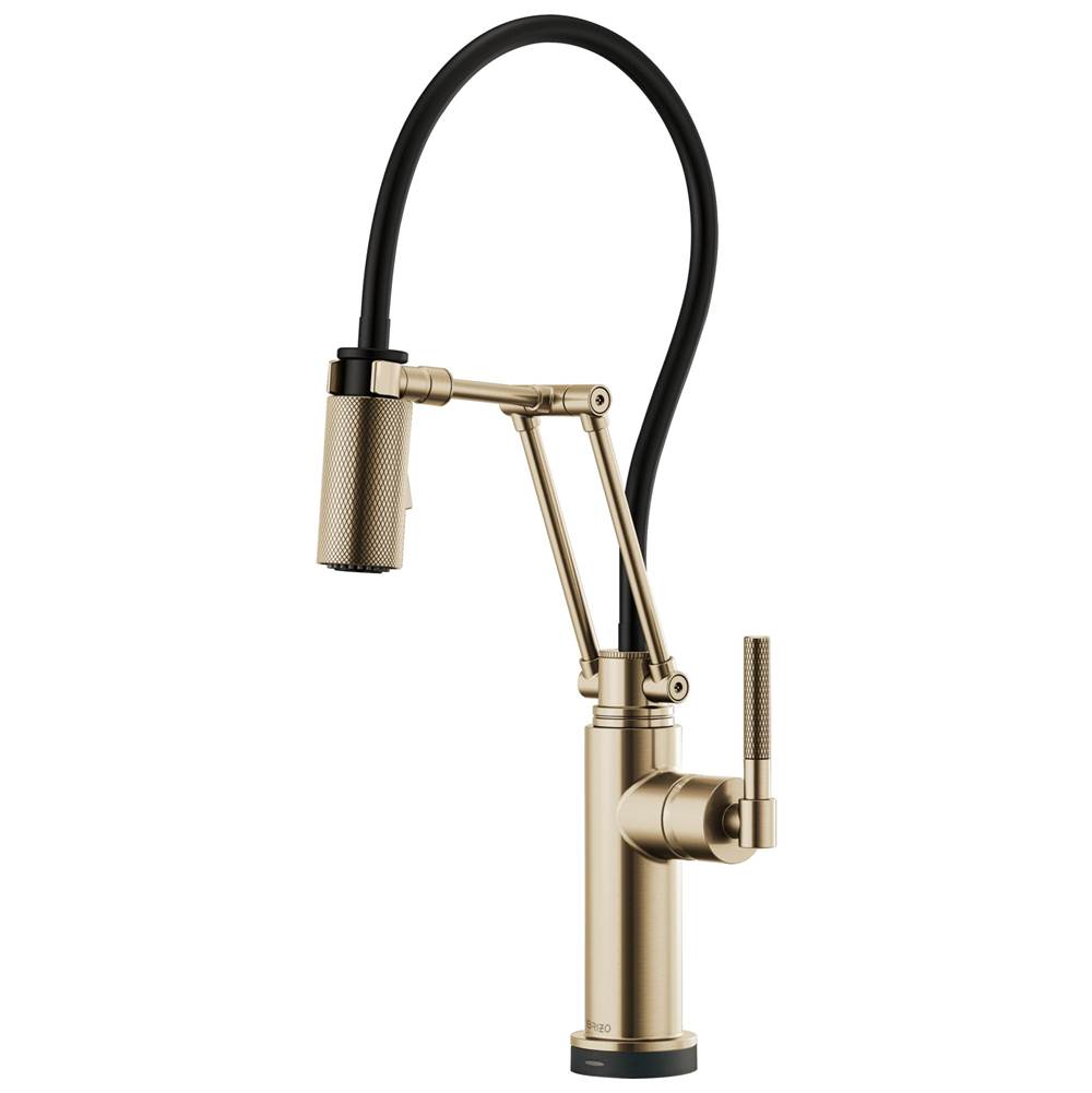 Henry Kitchen and BathBrizoLitze® SmartTouch® Articulating Kitchen Faucet with Knurled Handle