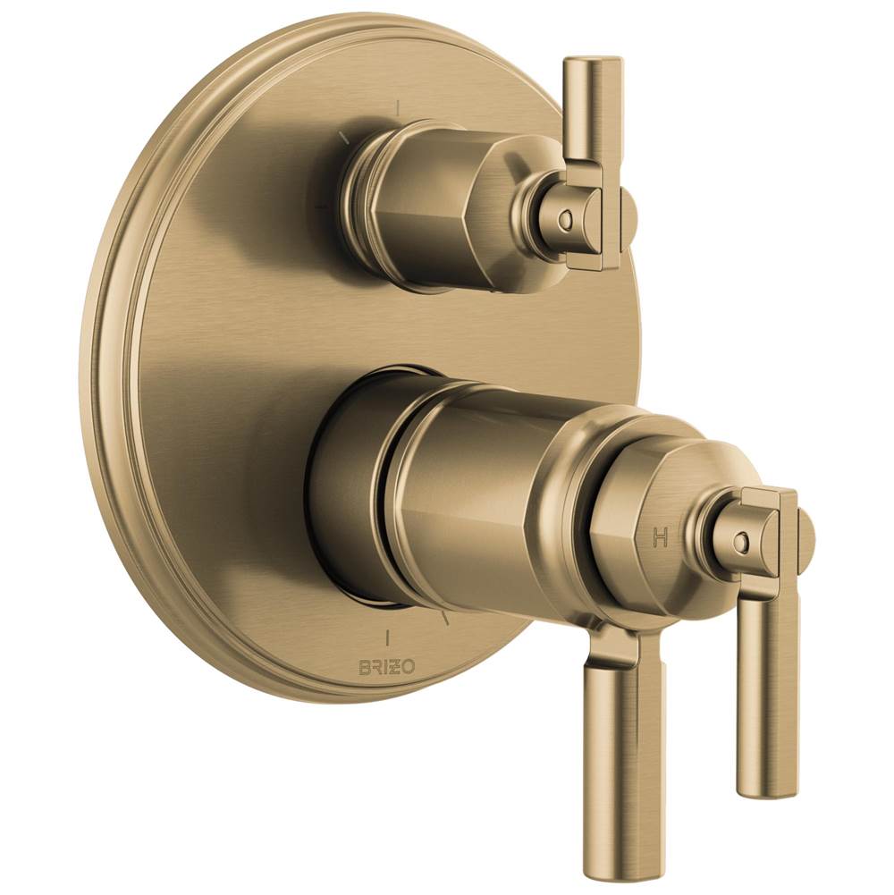 Brizo Thermostatic Valve Trims With Integrated Diverter Shower Faucet Trims item T75576-GL