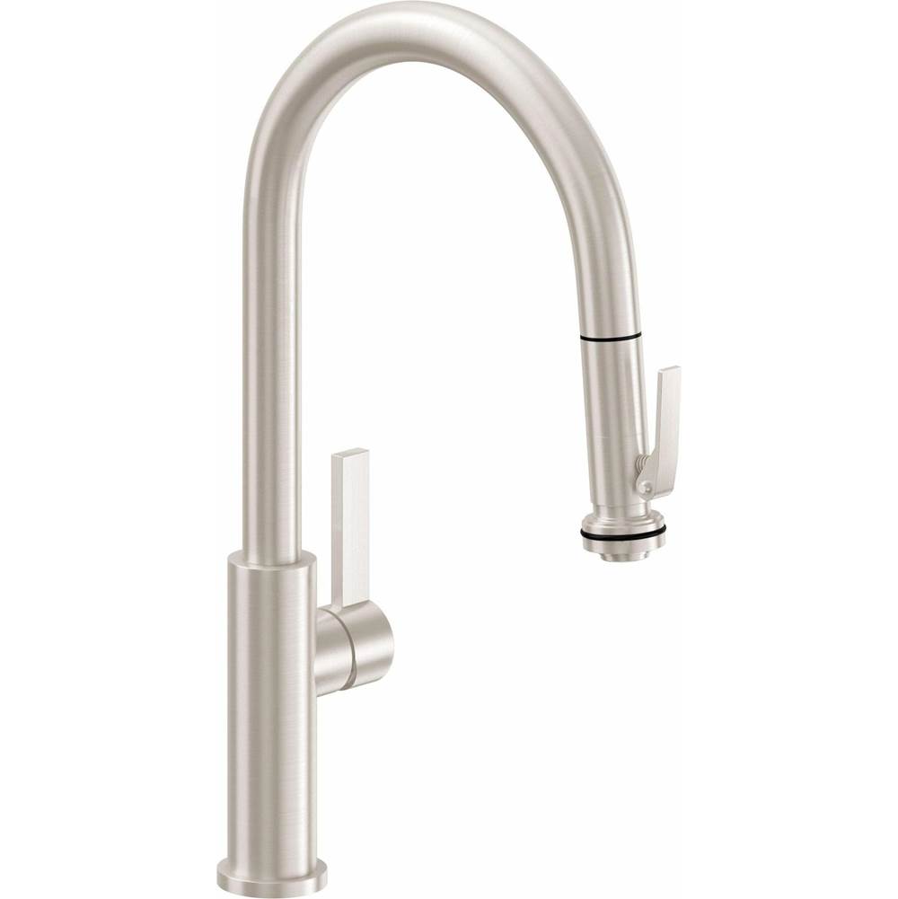 California Faucets Pull Down Faucet Kitchen Faucets item K51-100SQ-ST-BLKN