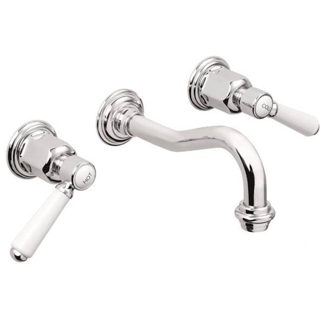 California Faucets Wall Mounted Bathroom Sink Faucets item TO-V3502-7-MWHT