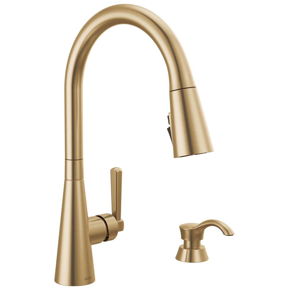 Henry Kitchen and BathDelta FaucetBoyd™ Single Handle Pull-Down Kitchen Faucet with Soap Dispenser and ShieldSpray Technology