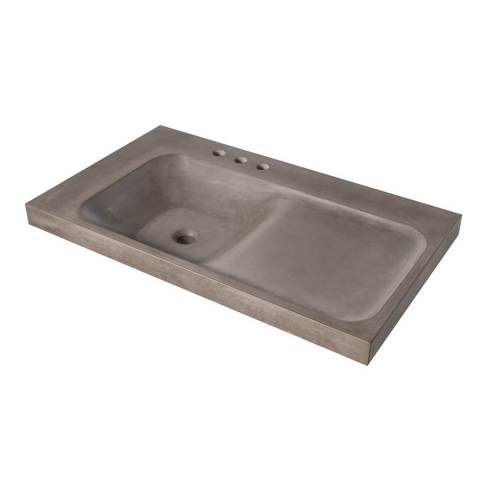 Henry Kitchen and BathDXVDXV Modulus® 36 in. Concrete Sink, 3-Hole