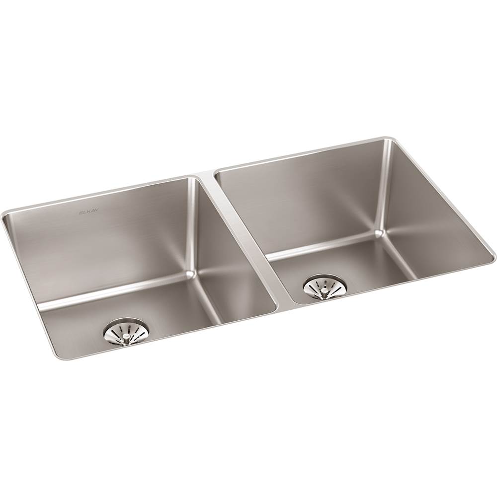 Henry Kitchen and BathElkay Reserve SelectionElkay Lustertone Iconix 16 Gauge Stainless Steel 32-3/4'' x 19-1/2'' x 9'', Double Bowl Undermount Sink with Perfect Drain