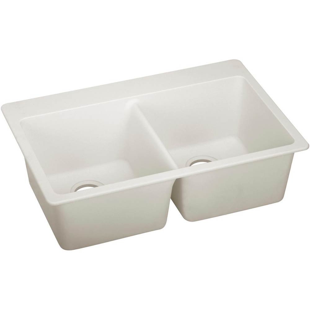 Henry Kitchen and BathElkay Reserve SelectionElkay Quartz Luxe 33'' x 22'' x 9-1/2'', Equal Double Bowl Drop-in Sink, Ricotta