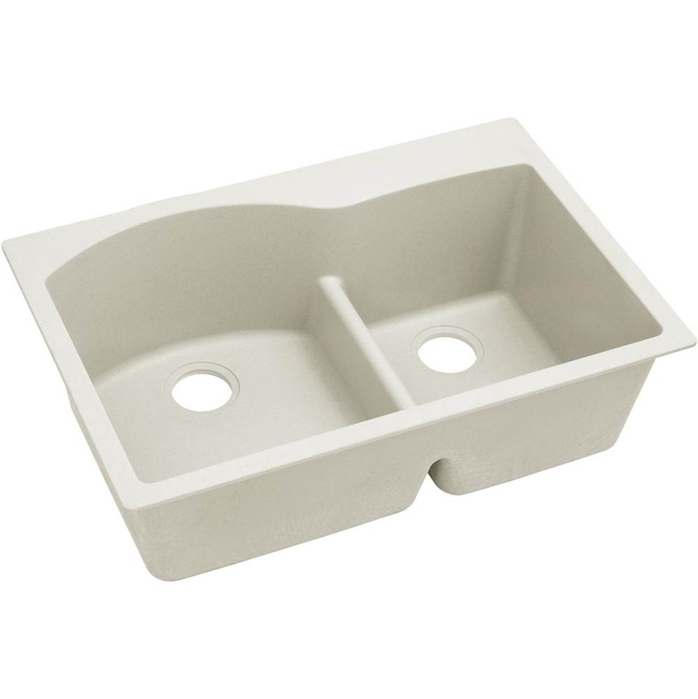 Henry Kitchen and BathElkay Reserve SelectionElkay Quartz Luxe 33'' x 22'' x 10'', Offset 60/40 Double Bowl Drop-in Sink with Aqua Divide, Ricotta