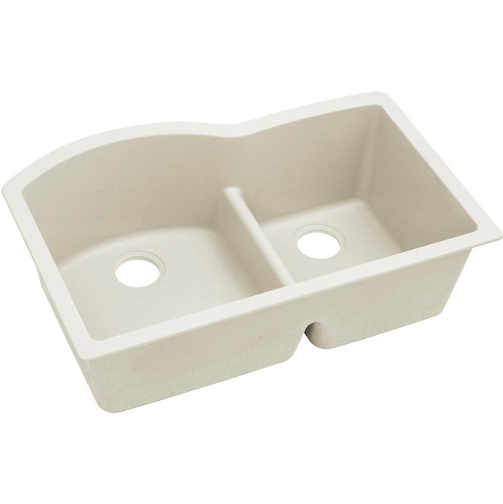 Henry Kitchen and BathElkay Reserve SelectionElkay Quartz Luxe 33'' x 22'' x 10'', Offset 60/40 Double Bowl Undermount Sink with Aqua Divide, Ricotta