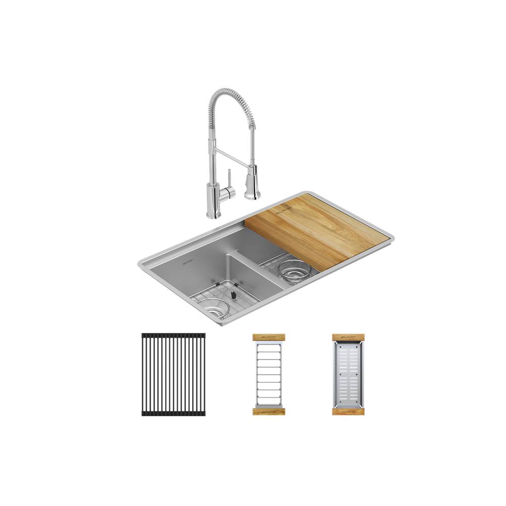 Elkay Undermount Kitchen Sink And Faucet Combos item ECTRUA31169TFCW