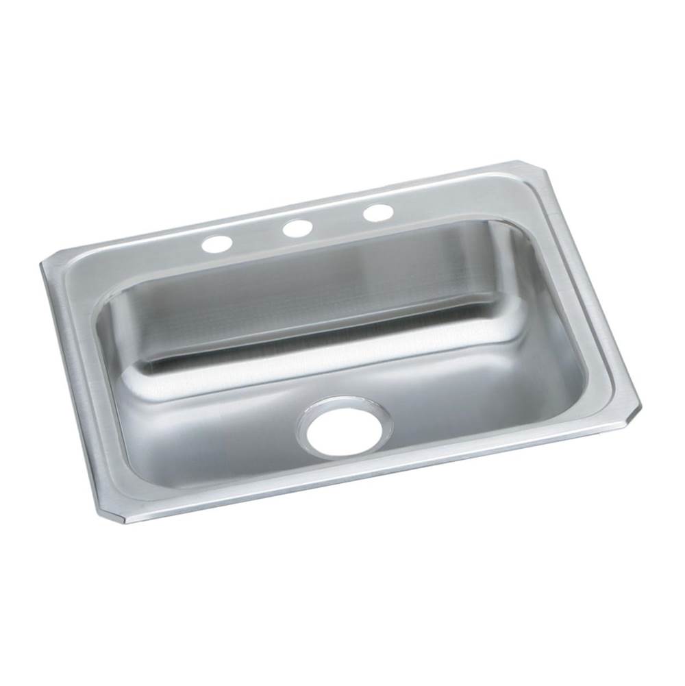 Henry Kitchen and BathElkayCelebrity Stainless Steel 25'' x 21-1/4'' x 5-3/8'', 3-Hole Single Bowl Drop-in Sink