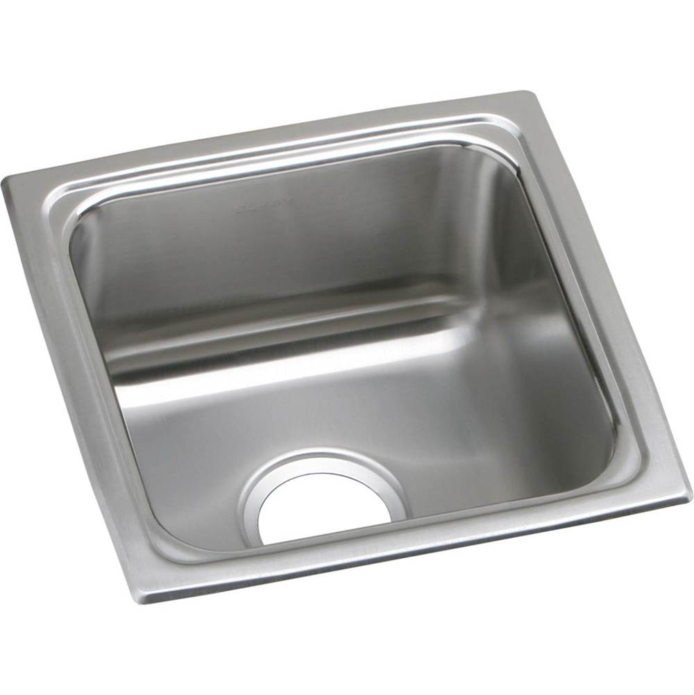 Henry Kitchen and BathElkayLustertone Classic Stainless Steel 15'' x 15'' x 5-1/2'', Single Bowl Drop-in Bar ADA Sink