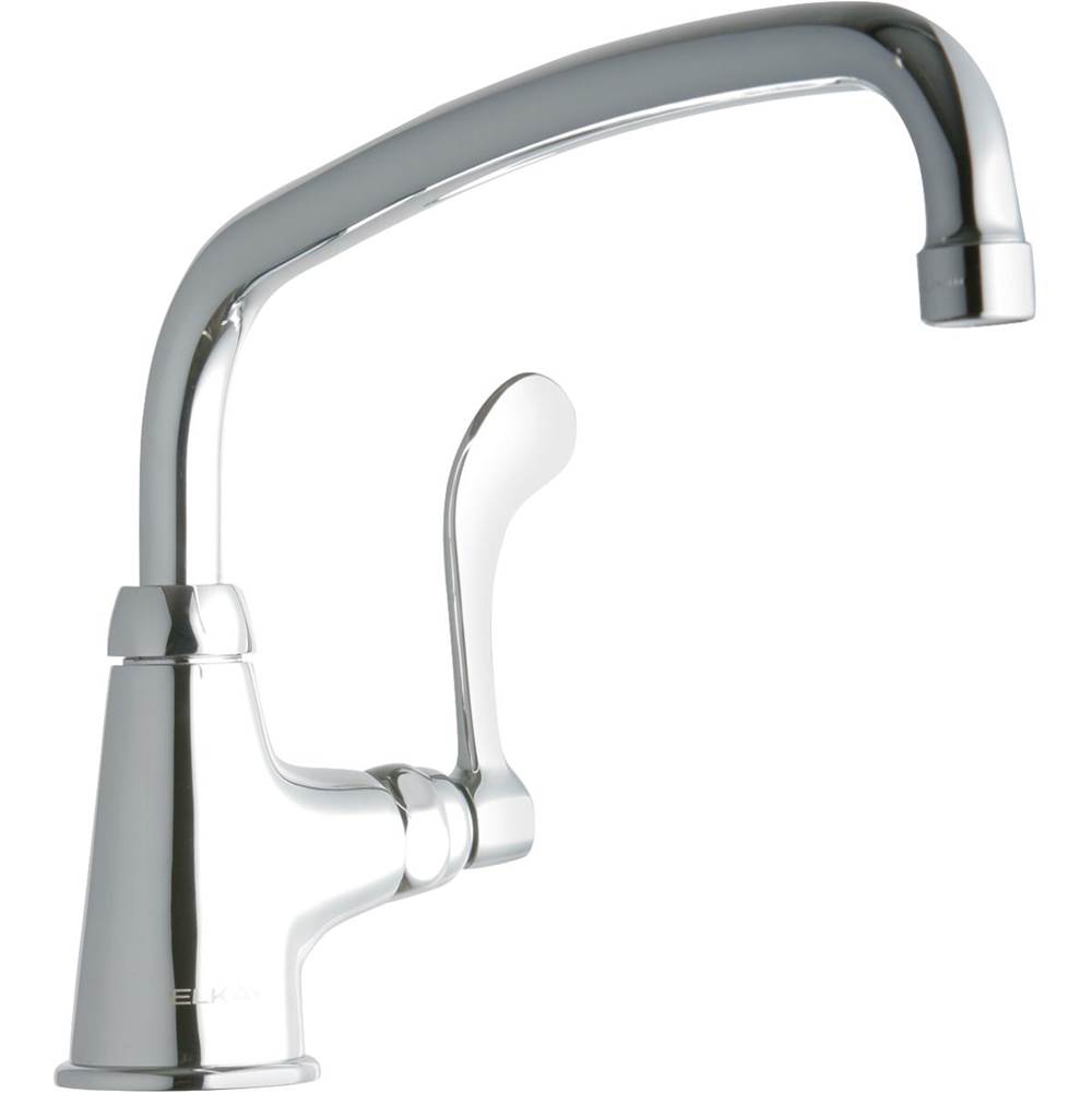 Henry Kitchen and BathElkaySingle Hole with Single Control Faucet with 12'' Arc Tube Spout 4'' Wristblade Handle Chrome