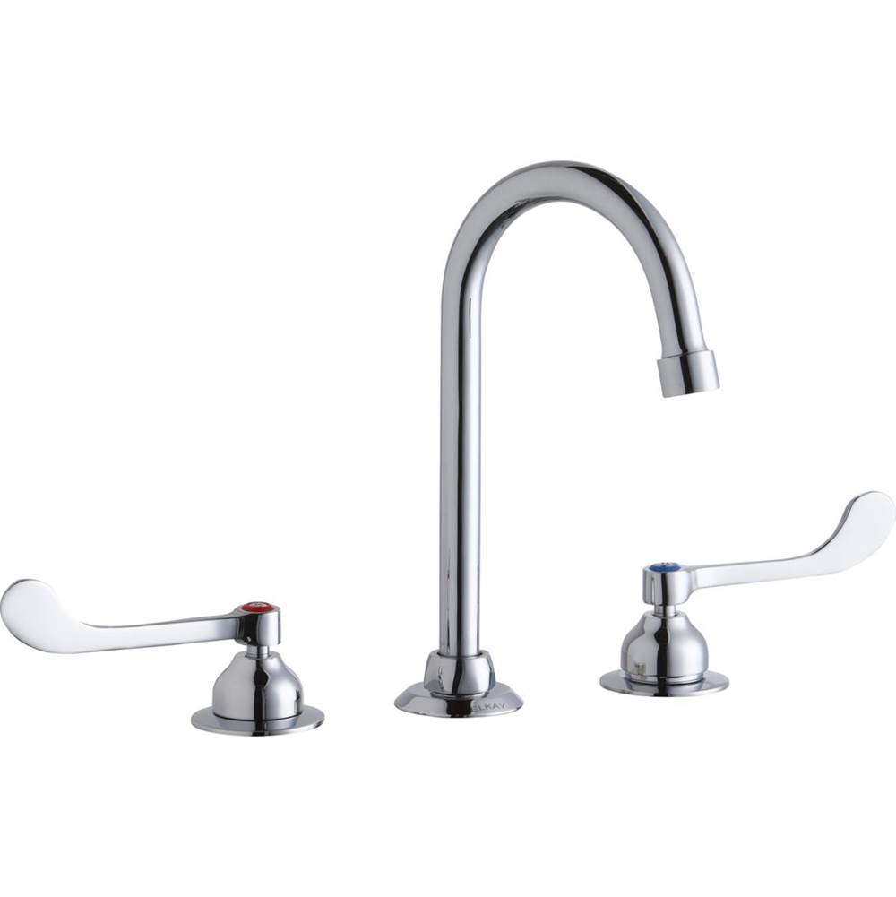 Henry Kitchen and BathElkay8'' Centerset with Concealed Deck Faucet with 5'' Gooseneck Spout 6'' Wristblade Handles Chrome