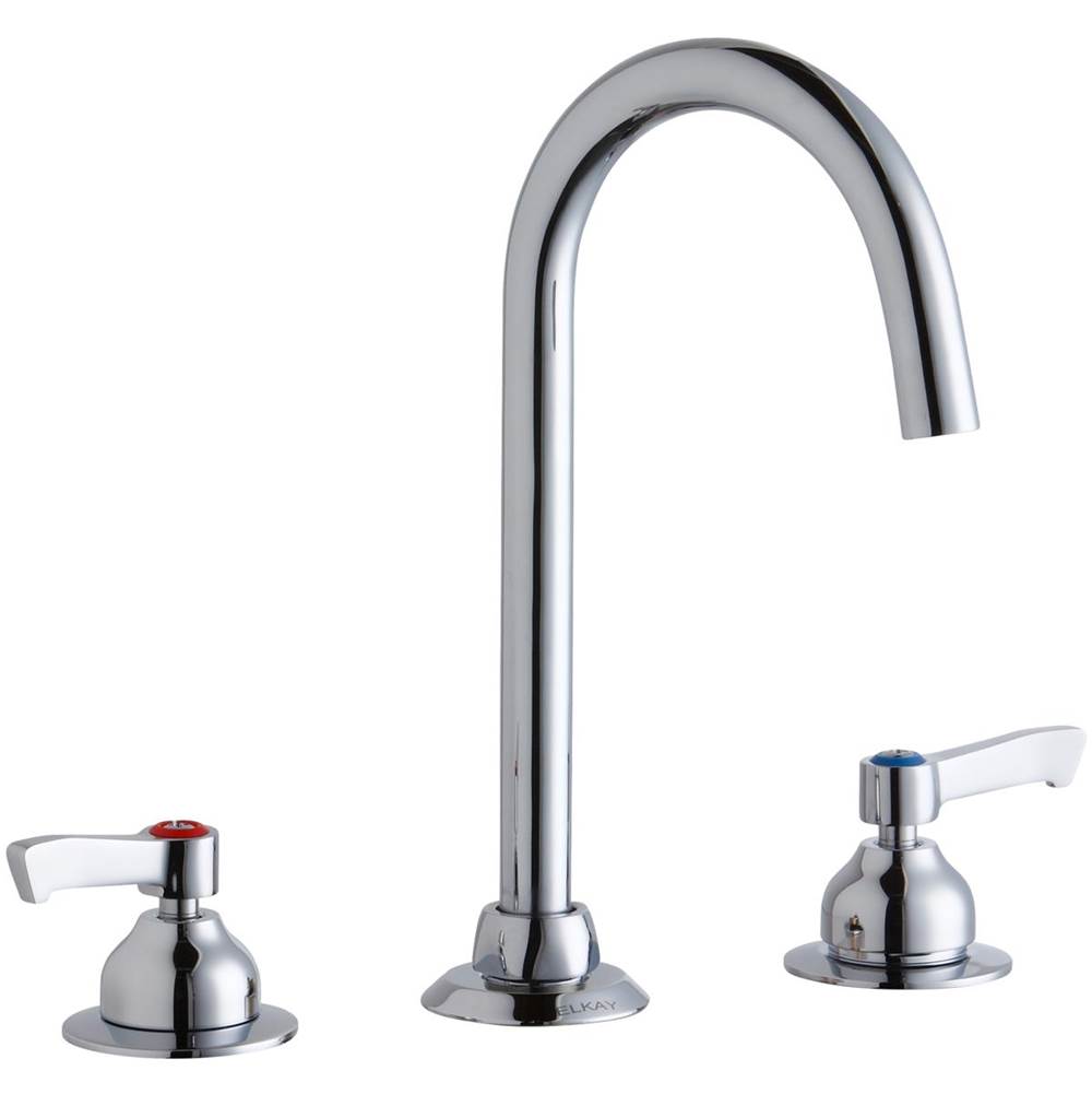 Henry Kitchen and BathElkay8'' Centerset with Concealed Deck Laminar Flow Faucet with 5'' Gooseneck Spout 2'' Lever Handles Chrome