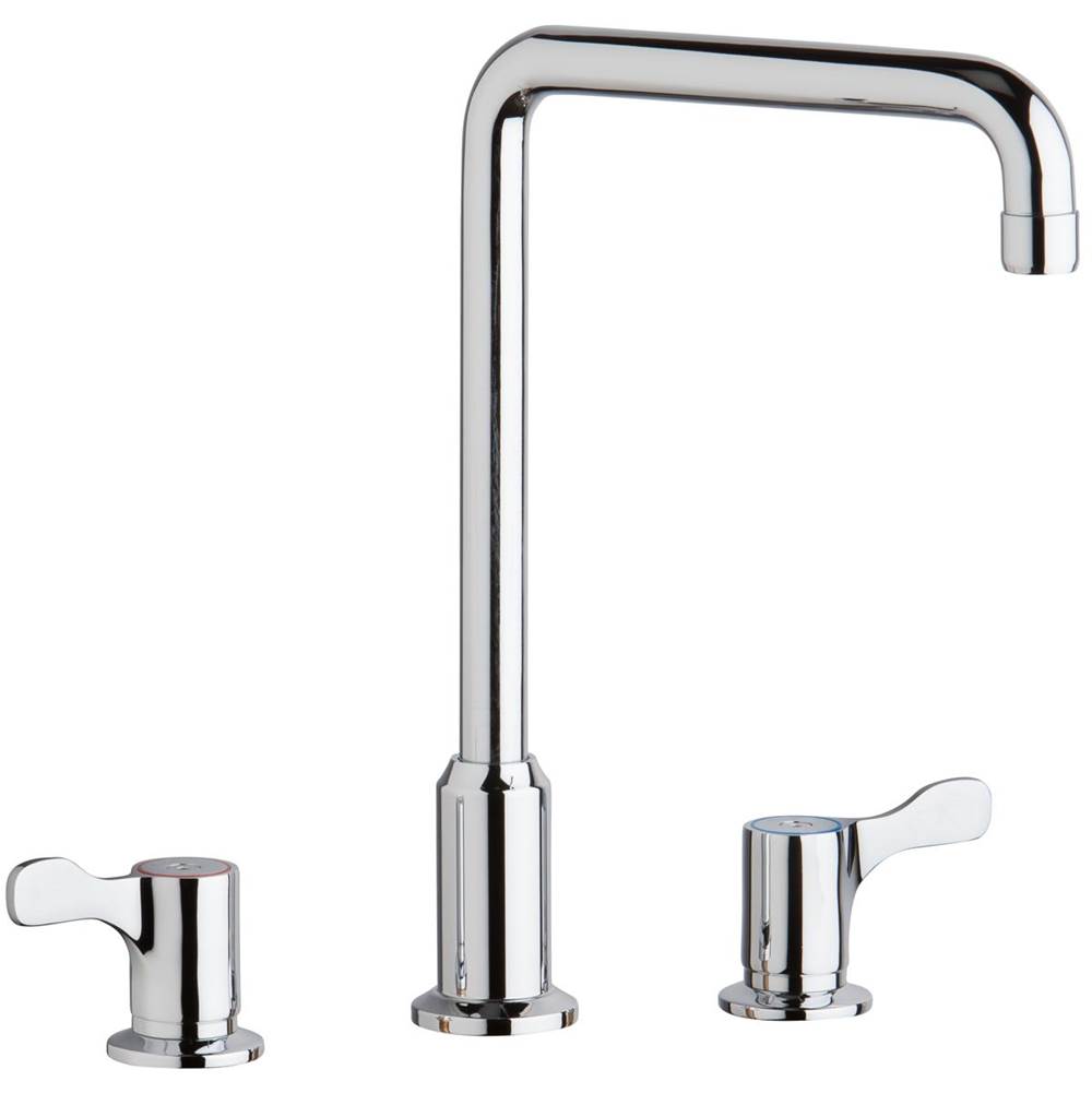 Henry Kitchen and BathElkay8'' Centerset Concealed Deck Mount Faucet with Arc Tube Spout and 2-5/8'' Lever Handles Chrome