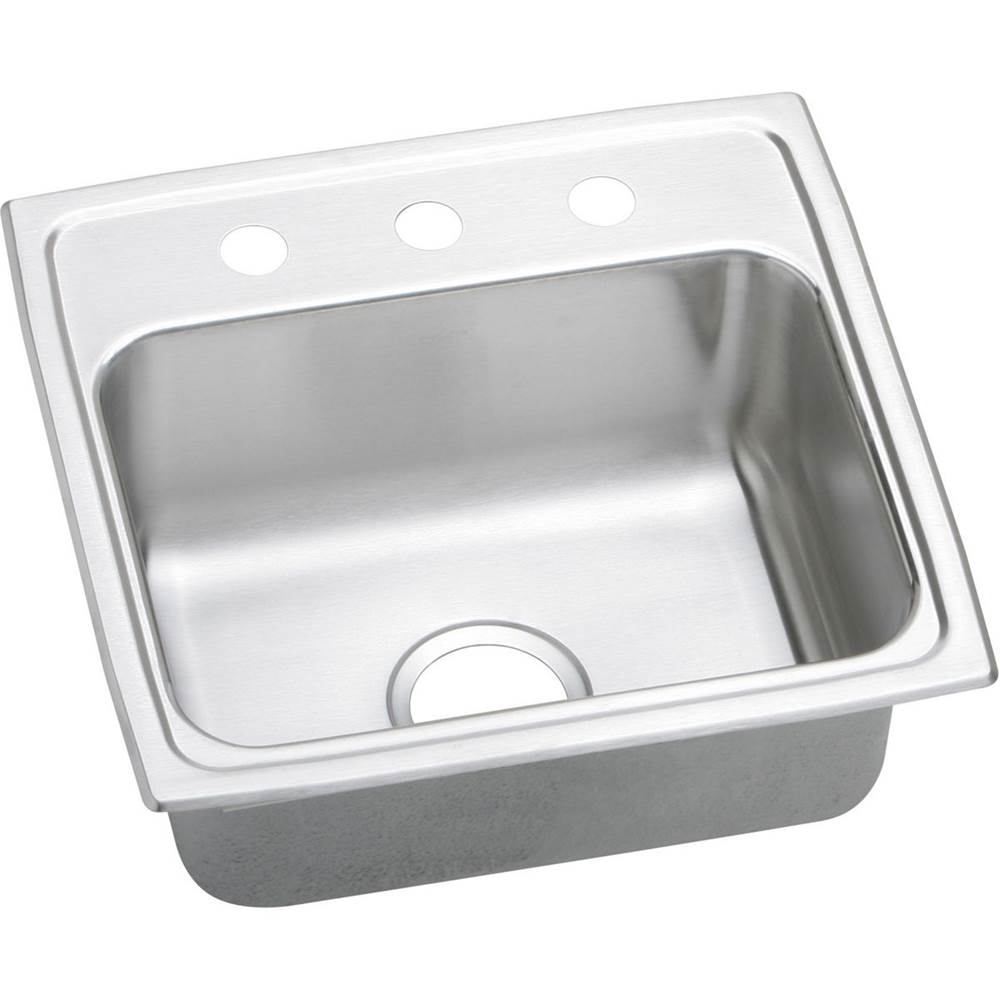 Henry Kitchen and BathElkayLustertone Classic Stainless Steel 19-1/2'' x 19'' x 7-1/2'', Single Bowl Drop-in Sink with Quick-clip