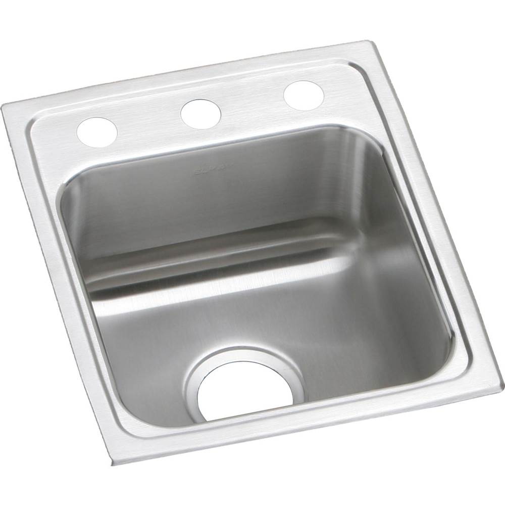 Henry Kitchen and BathElkayLustertone Classic Stainless Steel 15'' x 17-1/2'' x 4'', 1-Hole Single Bowl Drop-in ADA Sink