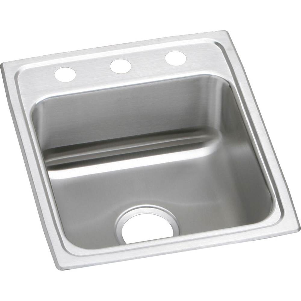 Henry Kitchen and BathElkayLustertone Classic Stainless Steel 17'' x 20'' x 4'', 3-Hole Single Bowl Drop-in ADA Sink