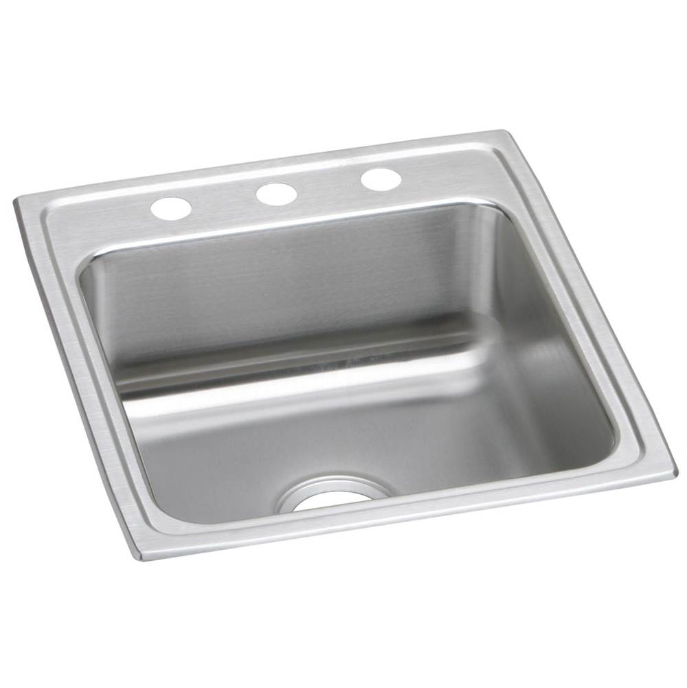 Henry Kitchen and BathElkayLustertone Classic Stainless Steel 19-1/2'' x 22'' x 4'', 0-Hole Single Bowl Drop-in ADA Sink