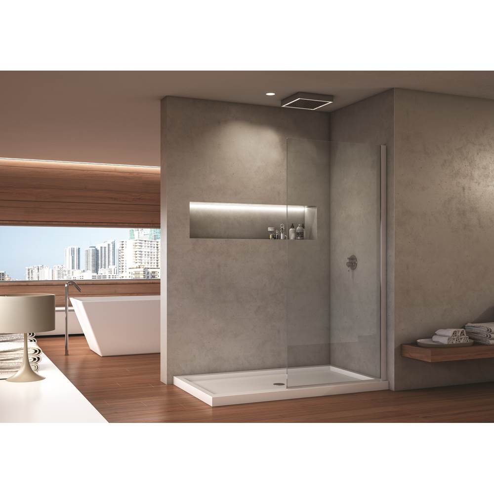 Henry Kitchen and BathFleurcoSTATION /BRUSHED NICKEL / CLEAR 10MM,2x SIDES WITH MICROTEK