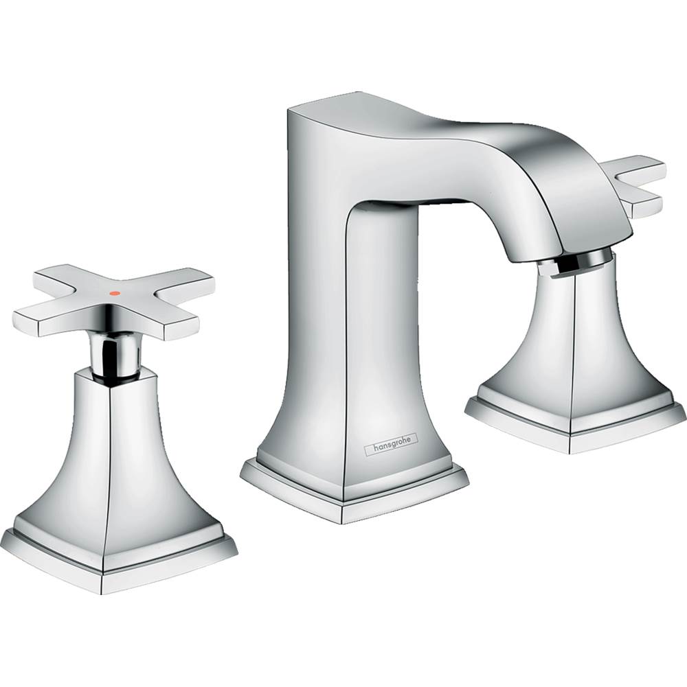 Henry Kitchen and BathHansgroheMetropol Classic Widespread Faucet 110 with Cross Handles and Pop-Up Drain, 1.2 GPM in Chrome