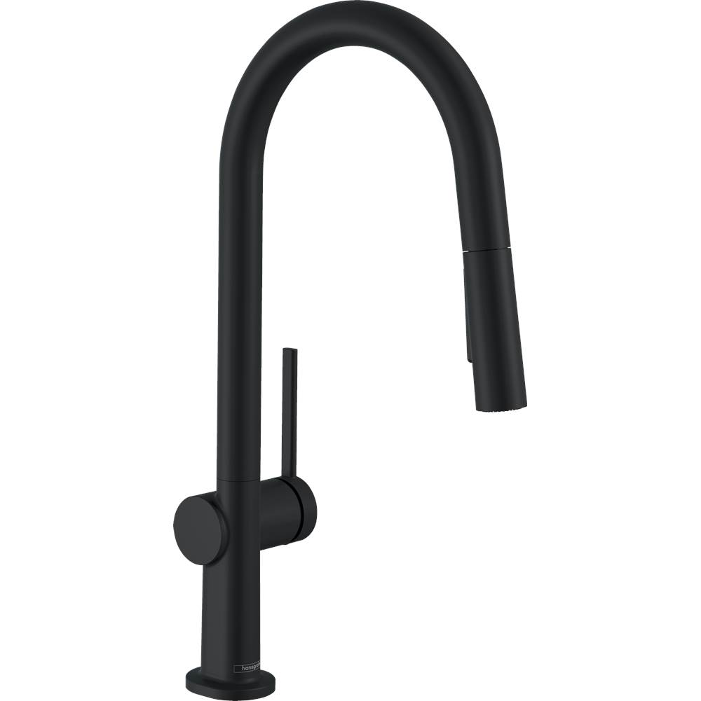 Henry Kitchen and BathHansgroheTalis N HighArc Kitchen Faucet, A-Style 2-Spray Pull-Down, 1.75 GPM in Matte Black