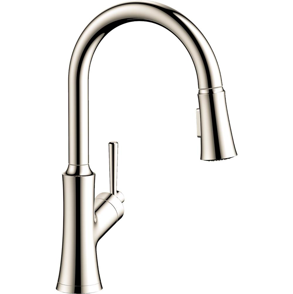 Henry Kitchen and BathHansgroheJoleena HighArc Kitchen Faucet, 2-Spray Pull-Down, 1.75 GPM in Polished Nickel
