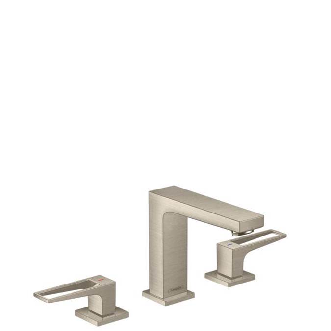 Henry Kitchen and BathHansgroheMetropol Widespread Faucet 110 with Loop Handles and Pop-Up Drain, 1.2 GPM in Brushed Nickel