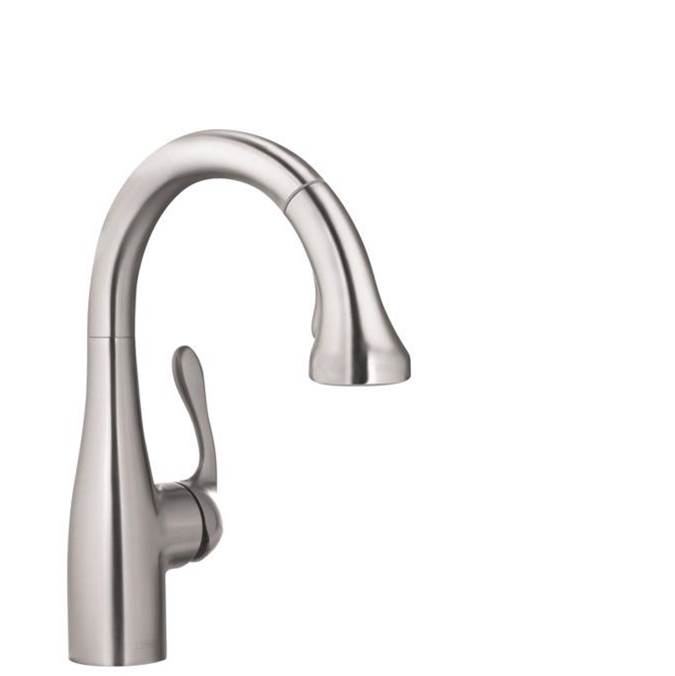 Henry Kitchen and BathHansgroheAllegro E Gourmet Prep Kitchen Faucet, 2-Spray Pull-Down, 1.75 GPM in Steel Optic
