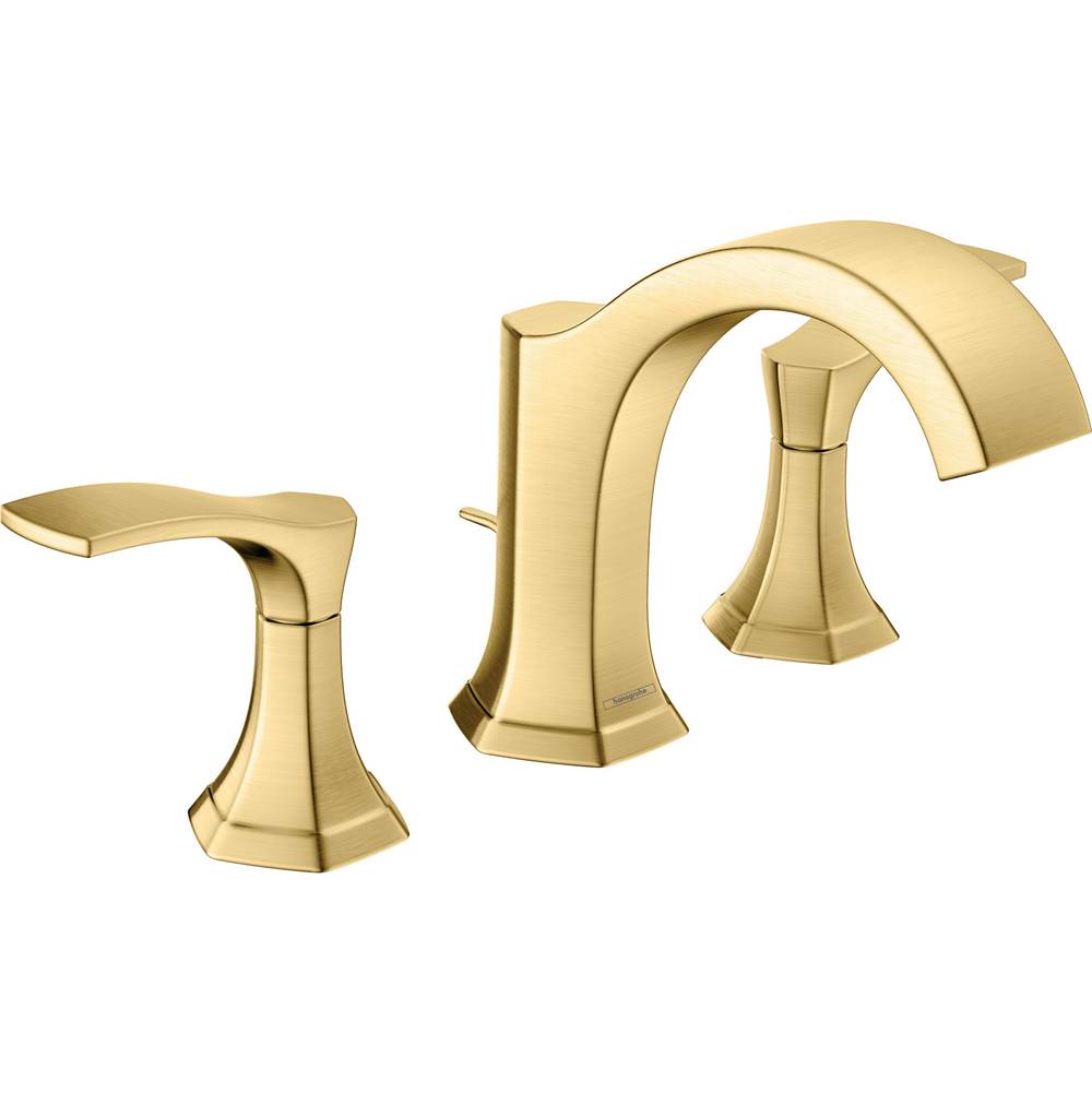 Henry Kitchen and BathHansgroheLocarno Widespread Faucet 110 with pop-up drain, 1.2 GPM in Brushed Gold Optic