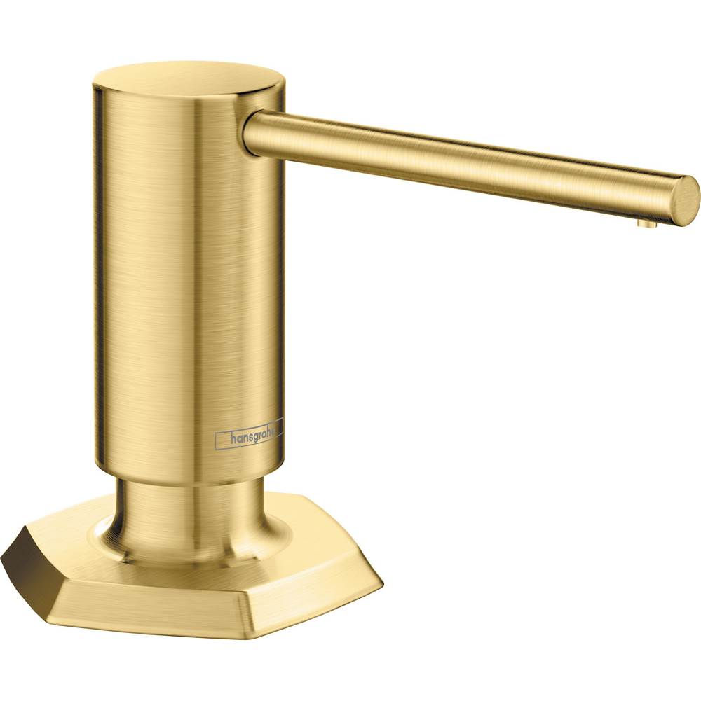 Henry Kitchen and BathHansgroheLocarno Soap Dispenser in Brushed Gold Optic