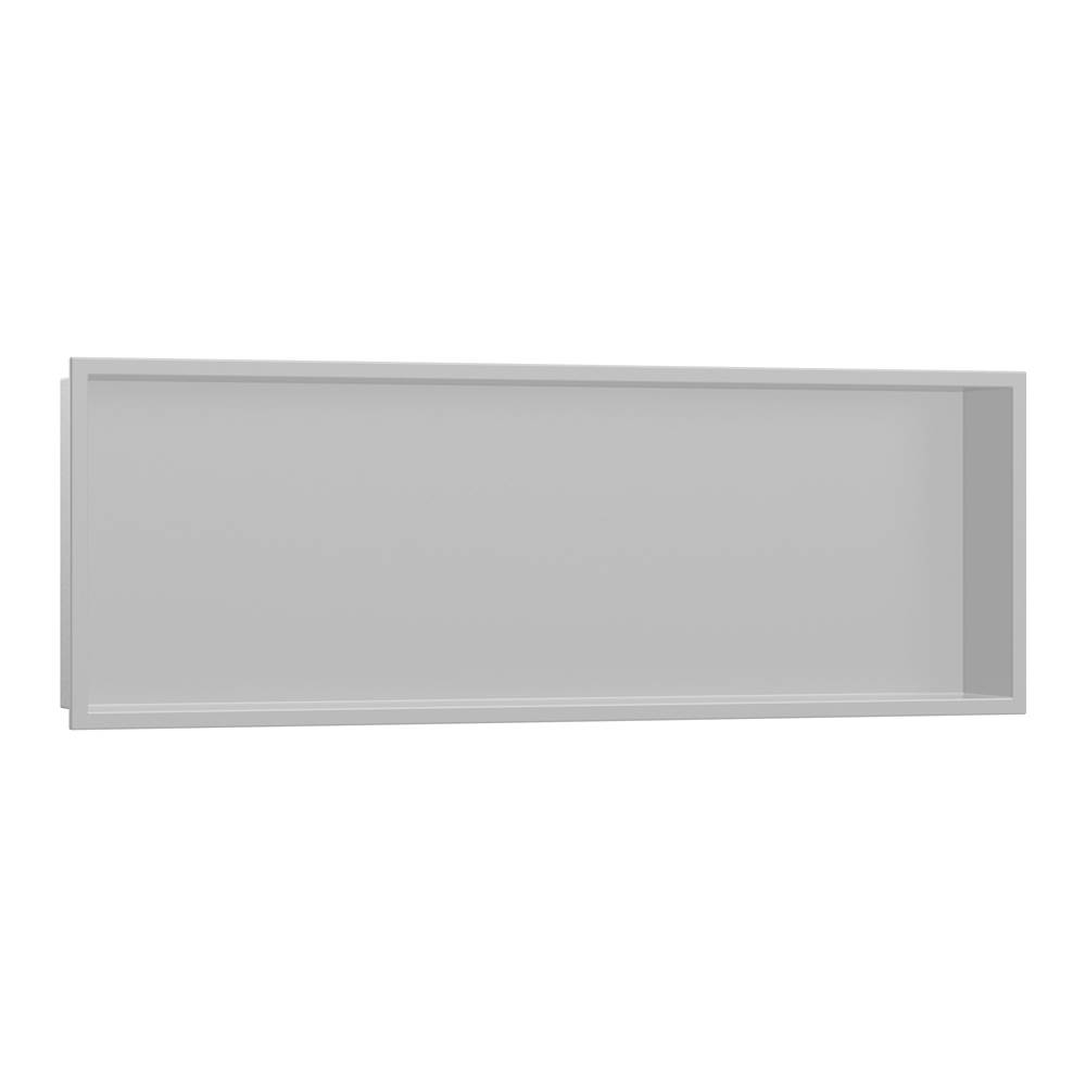 Henry Kitchen and BathHansgroheXtraStoris Original Wall Niche with Integrated Frame 12''x 36''x 4''  in Concrete Grey