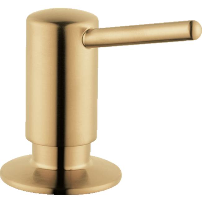 Henry Kitchen and BathHansgroheSoap Dispenser, Contemporary in Brushed Gold Optic